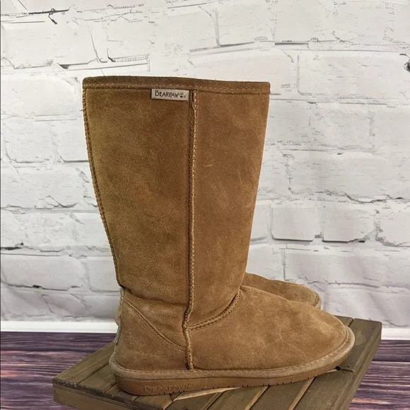 BearPaw Tan Suede Boots - Picture 2 of 10